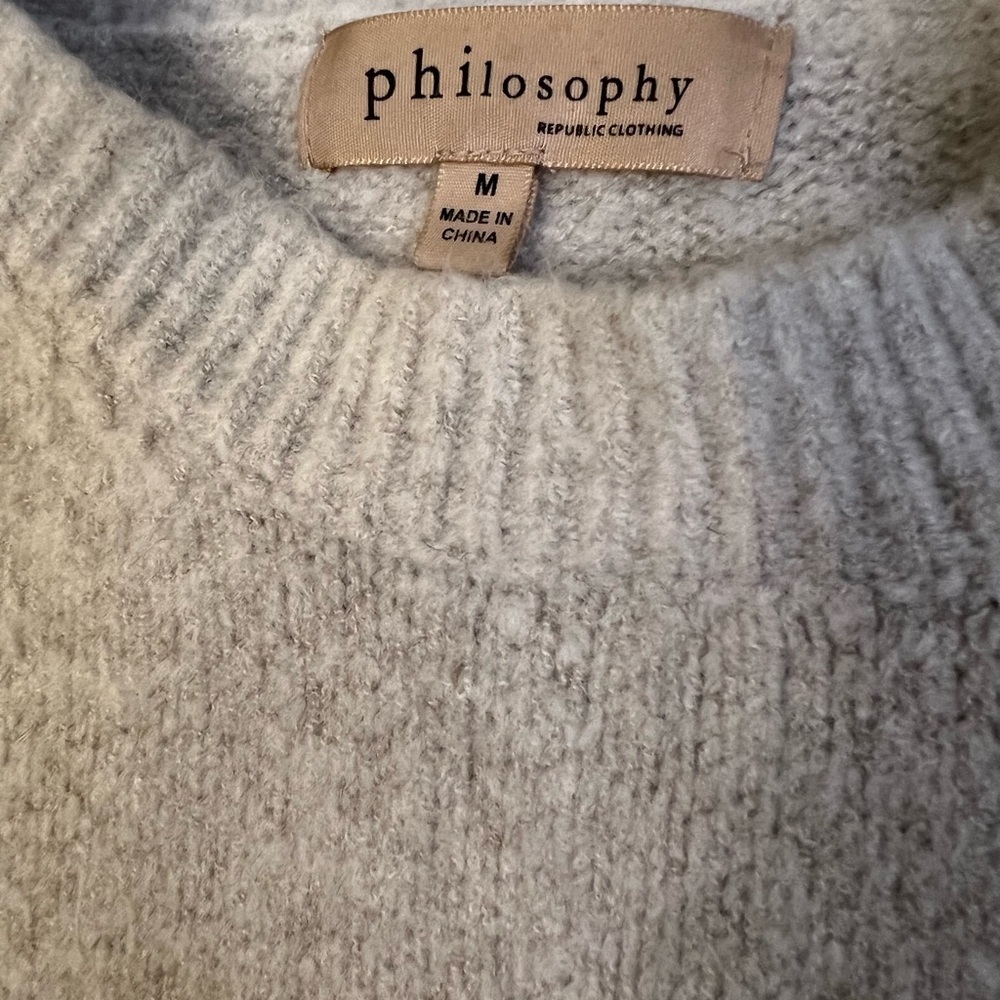 Philosophy Medium Grey Sweater - Picture 2 of 4